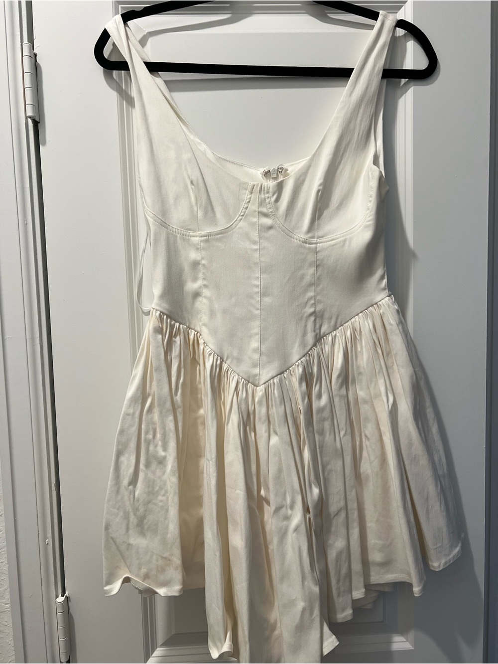 12th Tribe Drop Waist White Mini Dress - Picture 2 of 5